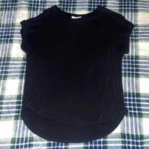 Black Short Sleeve Top